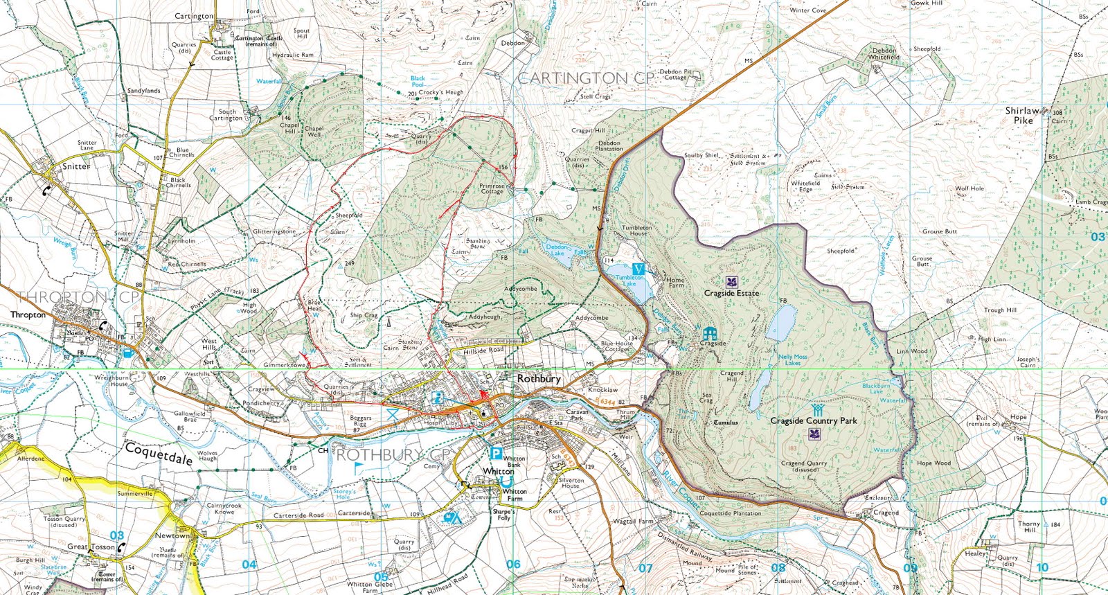Treks and Tours Northumberland Day 2 9th May Above Rothbury Walk