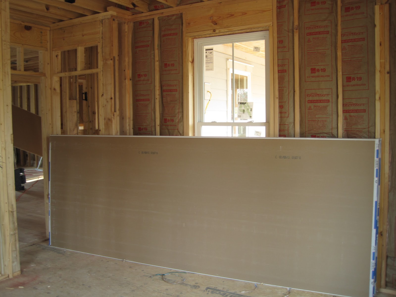 That New House Stilts and sheetrock