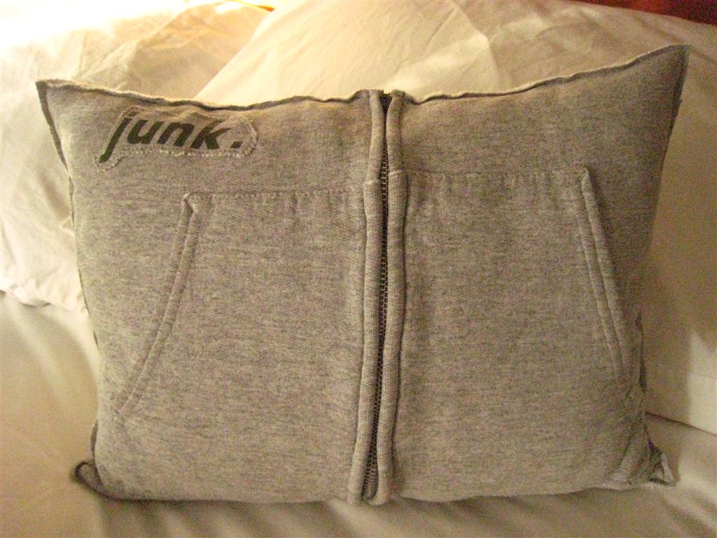 Remixed Stitches Easy Repurposed Sweatshirt Pocket Pillow