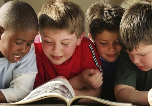 Boys enjoying books!