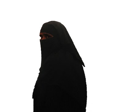 cutout of burkha clad woman