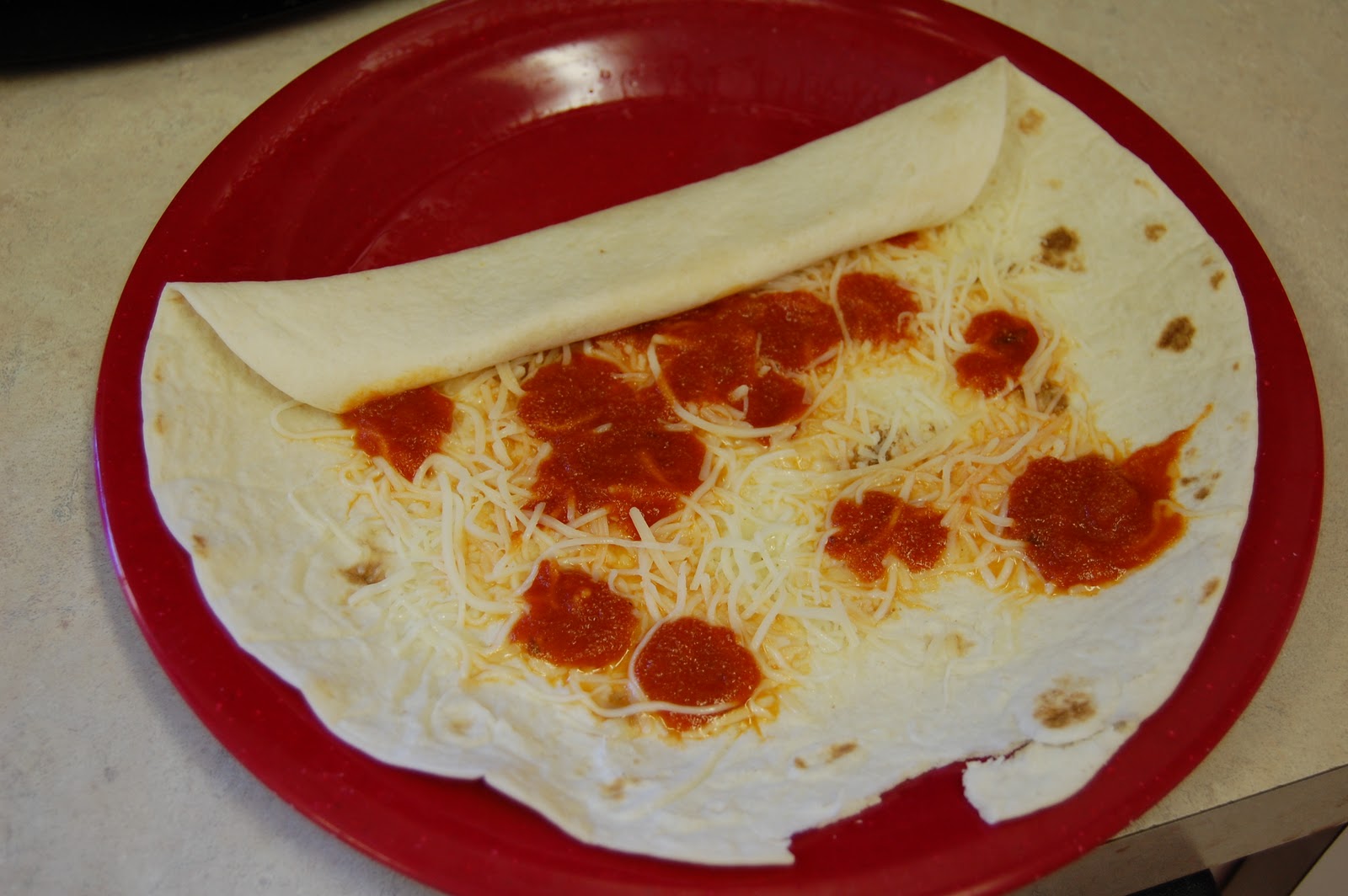 kristy.makes: recipe: after school snack pizza burrito