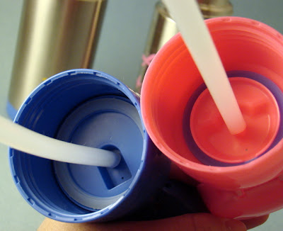 Foogo Plastic Straw Bottle Pink - 11 oz. (Thermos)