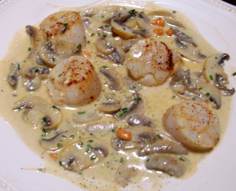 Tout ce que Jackyie aime Noix de coquilles StJacques aux champignons