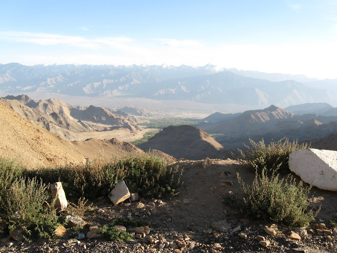 Looking down to Leh