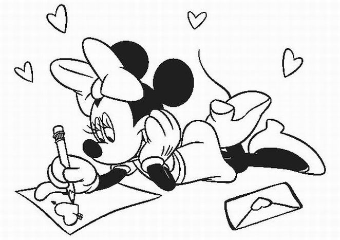 valentine mouse coloring pages - photo #13