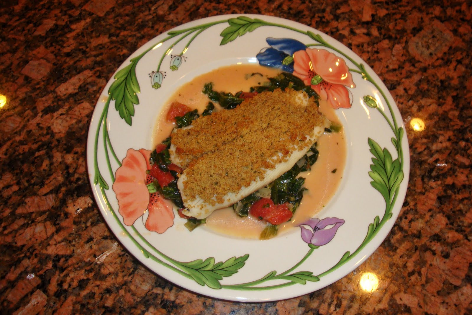 Cooking for One Tilapia Florentine