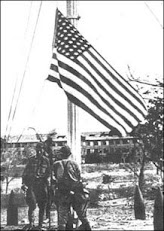 Japs Lowering Flag on Corregidor