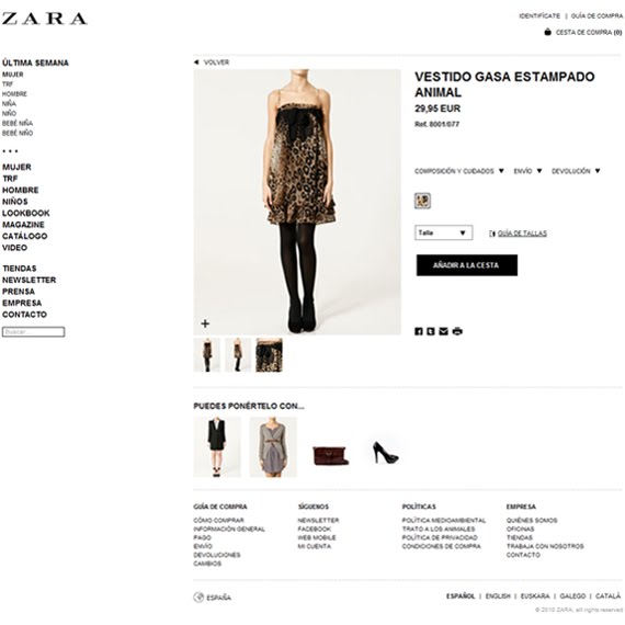 comprar en la tienda online de Zara