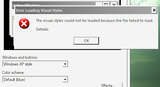 The visual styles could not be loaded because the file failed to load.  Details: