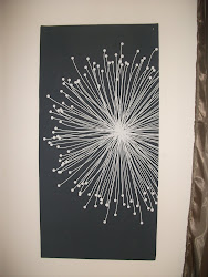 dandelion wall easy string paint simple diy quick nail craft canvas spray patterns cheap dandelions fabric poppies painting decor puff