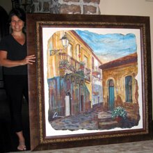 fresco titled "Village Street"