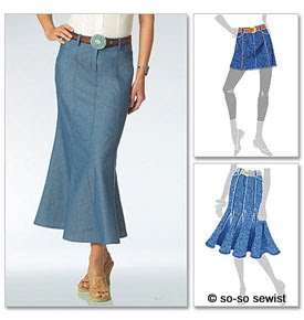 Jean Skirt Pattern 66
