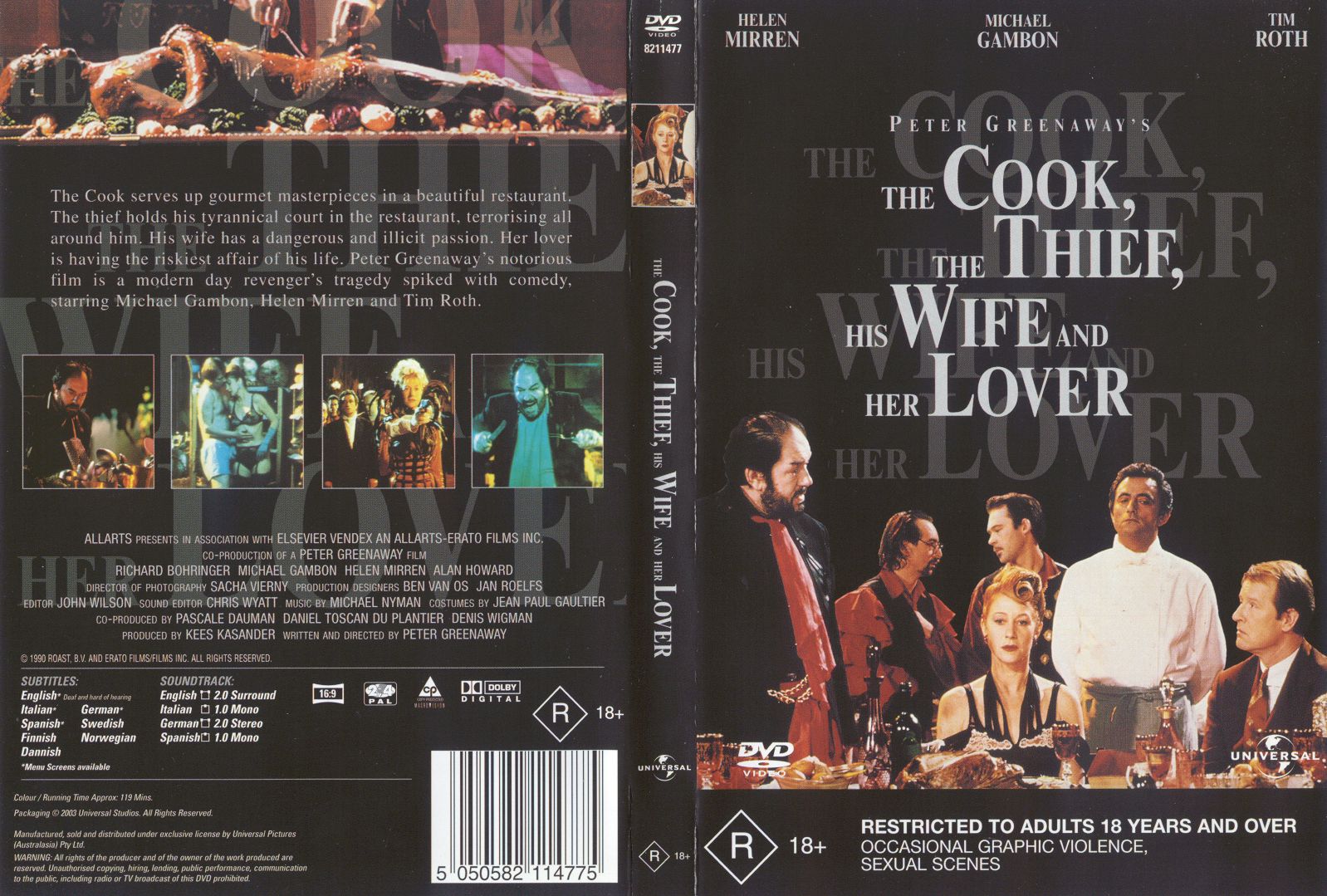 THE COOK, THE THIEF, HIS WIFE & HER LOVER DESING ISN'T LIFE, IT'S A