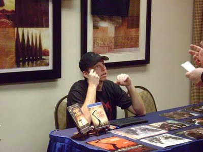 Courtney Gains Talking With a Fan