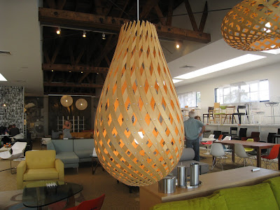 Woven wood pendant light from Design Within Reach