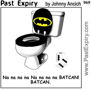 [CARTOON] Batman's Washroom.  images, pictures, celebrity, cartoon, crime, movie, men