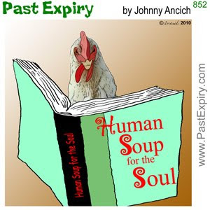 [CARTOON] Chicken Soup for the Soul. animals, cartoon, spoof, stress, books