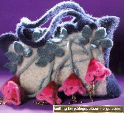 ÖRGÜ MODELLERİ Çantalar Felting Knit Bags