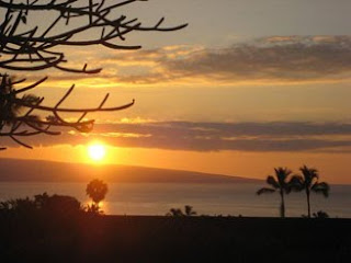 Maui beach sunset photo