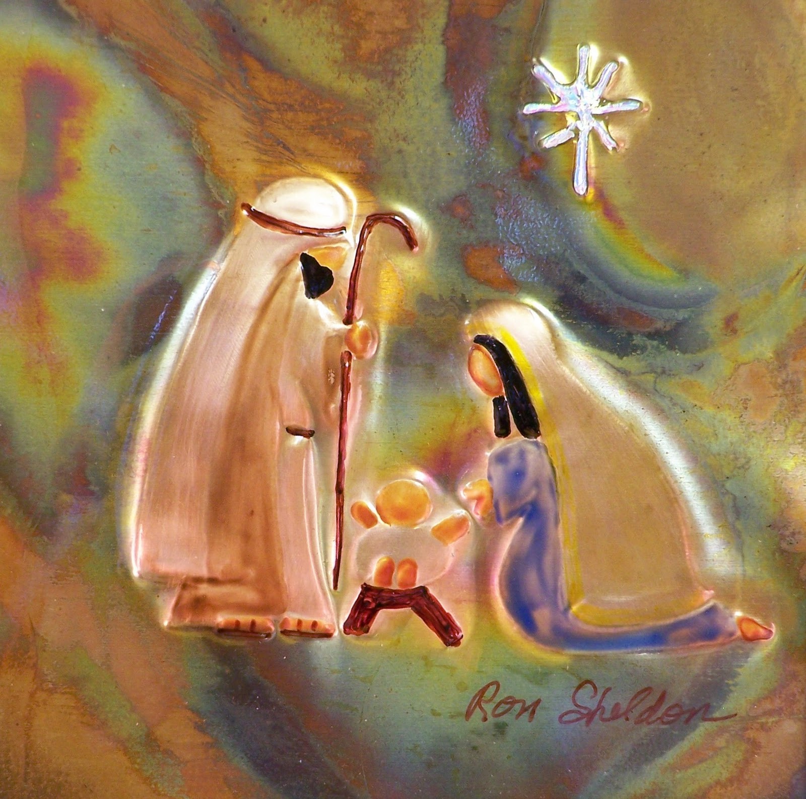 Diary of a Crafty Lady Copper Impression Art a great Christmas gift!