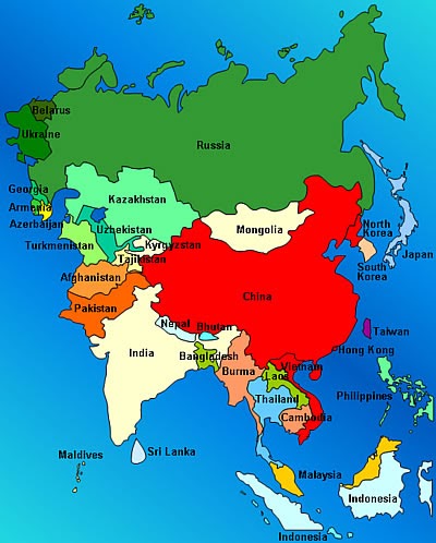 Blog da 1012: Mapa da Ásia