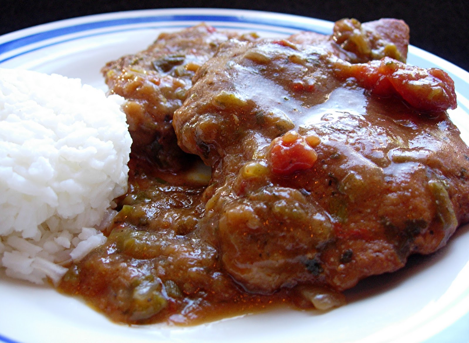 Creole Pork Chop Piquante Dricks Rambling Cafe