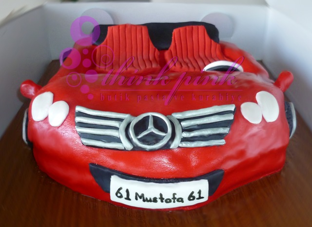 thinkpink butik pasta kurabiye "Mercedes Araba" Butik Pasta