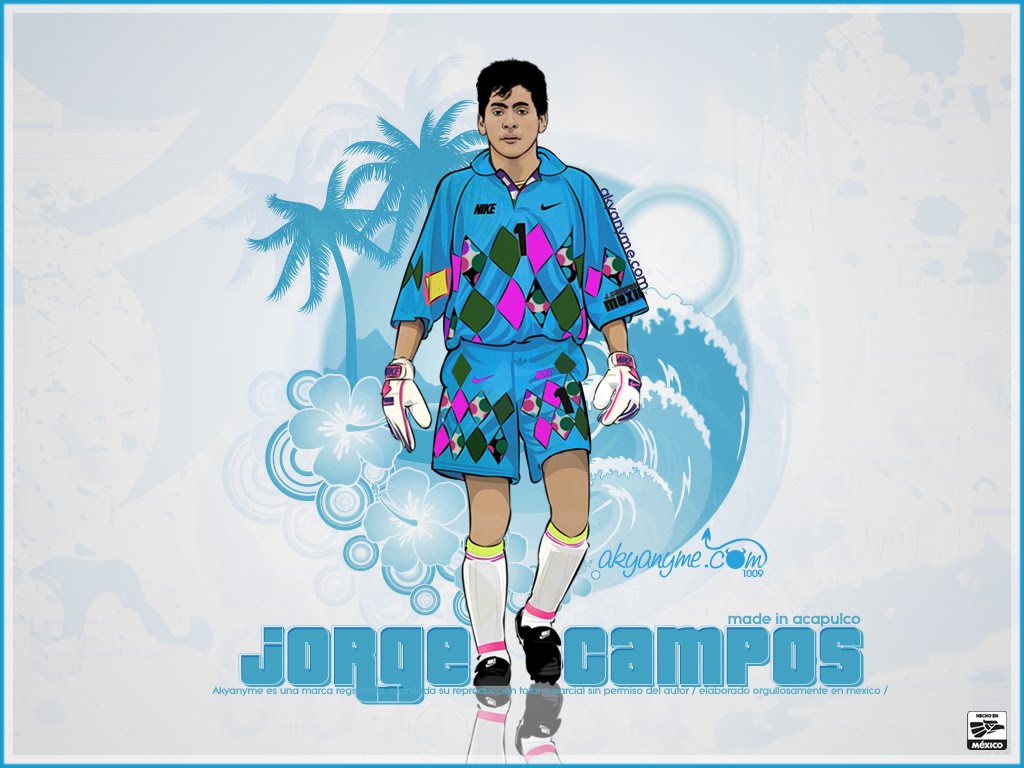 akyanyme.com: Jorge Campos | México 1994 | Vector wallpaper