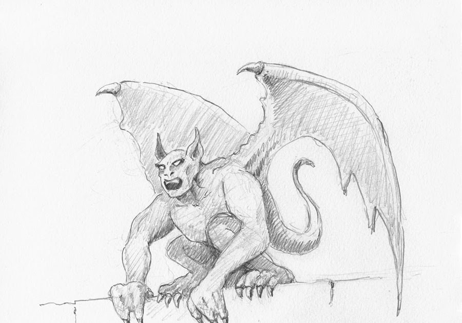 Les dessins de Daniel: Gargouille - Gargoyle