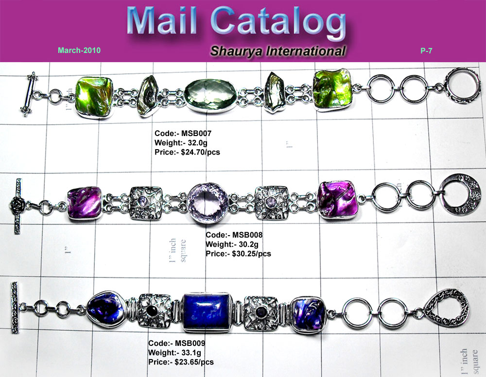 Wholesale silver jewelry with gemstones by "Shaurya International" E