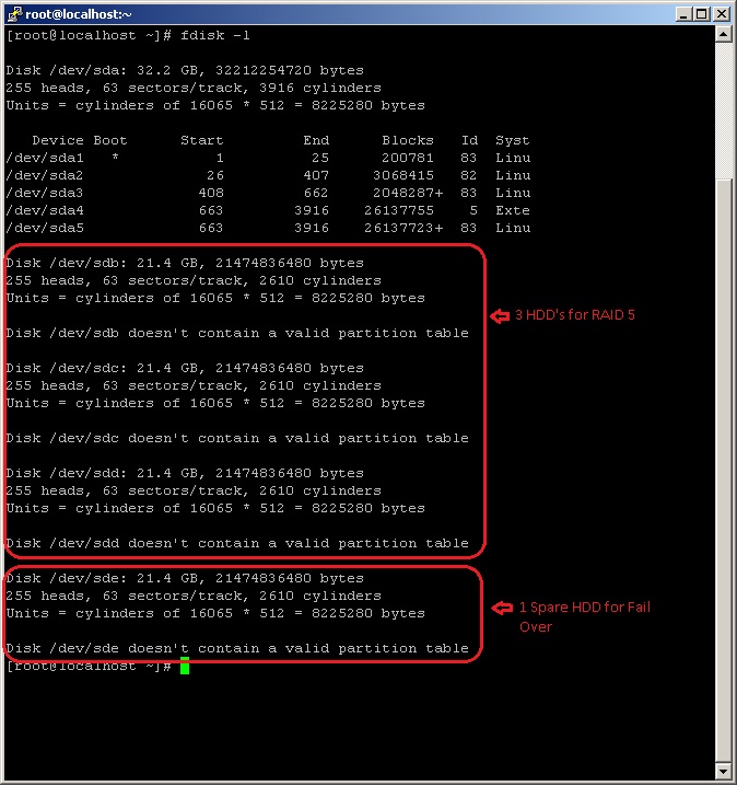 Handling RAID 5 Failover, when 1 disk gets dead
