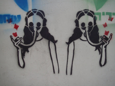 Gas Mask Woman Graffiti