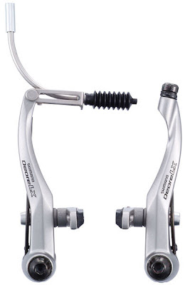 Paire De Freins V-Brake Shimano Deore LX BR-M580 Argent (sans Patins)
