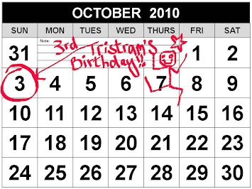 Tristram's Birthday: Sunday 3rd October