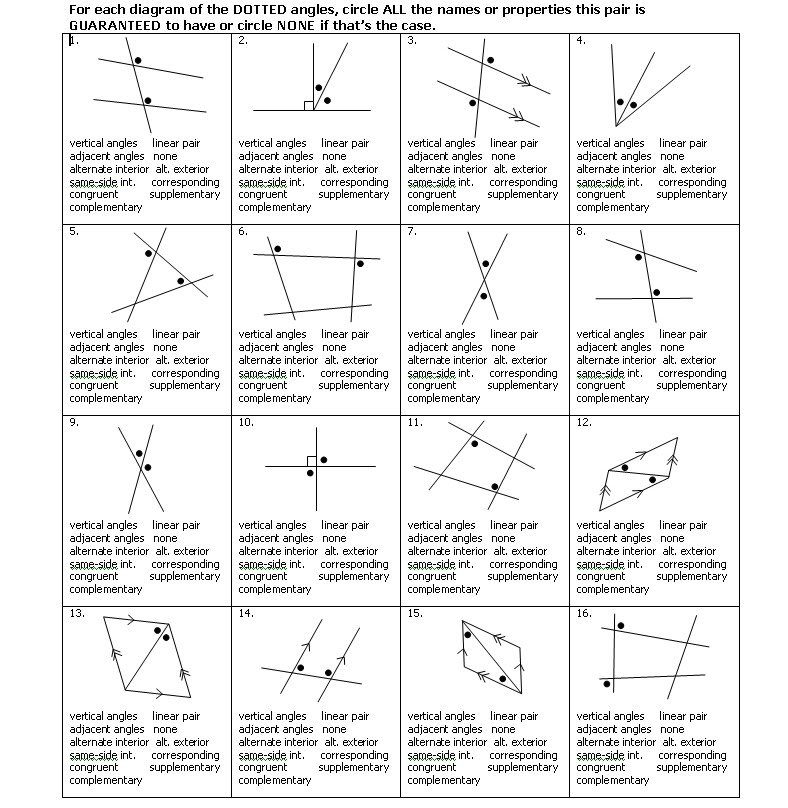 Math Teacher Mambo: Angle Pair Nitty Gritty