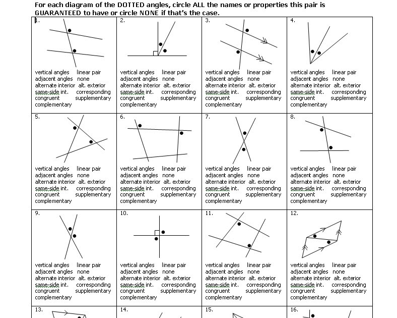 Math Teacher Mambo: Angle Pair Nitty Gritty