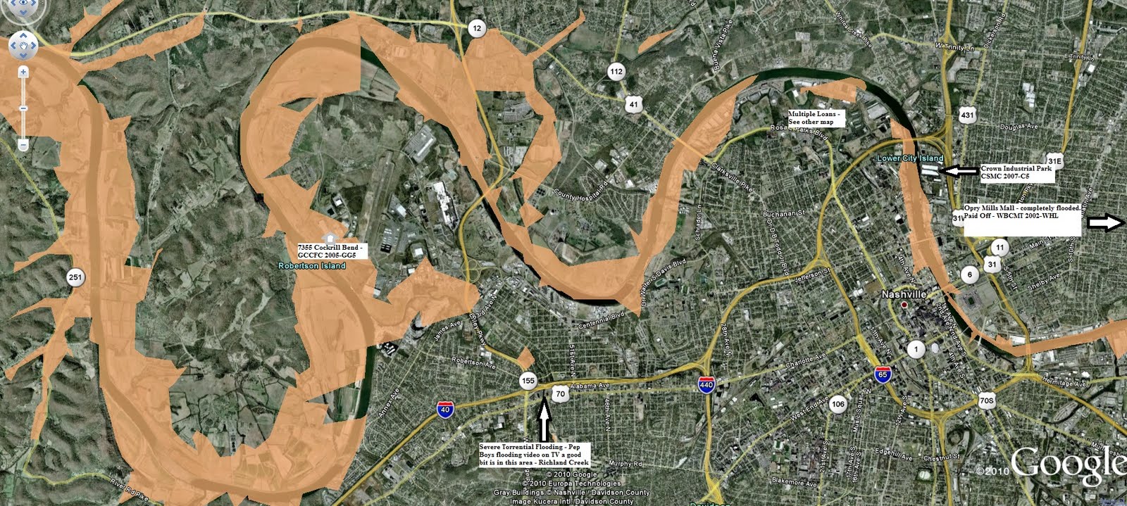 Nashville flood map