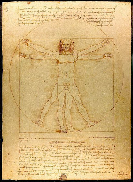 El Hombre de Vitruvio, de Leonardo Da Vinci.