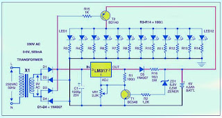  Rangkaian lampu emergency yang satu ini adalah rangkaian lampu   emergency yang cukup sed Skema Rangkaian Lampu Emergency