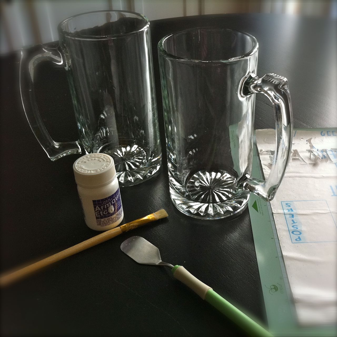 Generally Creative 2 Etched Beer Mugs