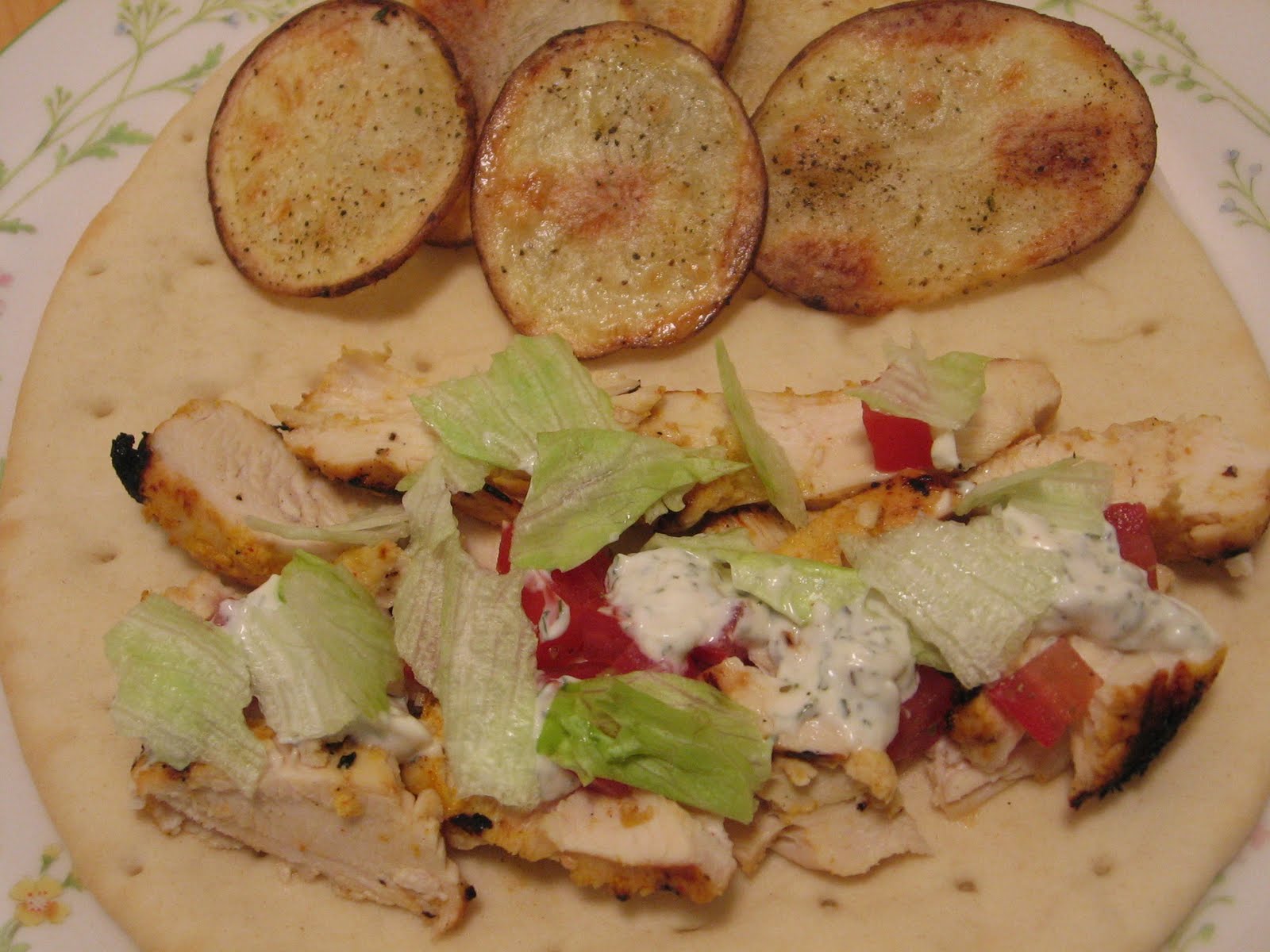 Jenn's Food Journey Indian Spiced Chicken Gyros with Mint Mayonnaise