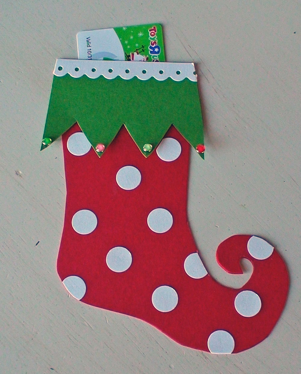 Christmas Stocking GIFT CARD HOLDER