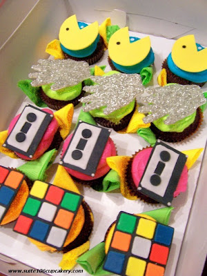 cupcakes 80s 80 themed theme los retro cupcake birthday aos 90s fiesta cakes fiestas toppers decoracion fondant parties 80er cake