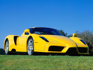 Jet Ferrari yellow supercar wallpapper