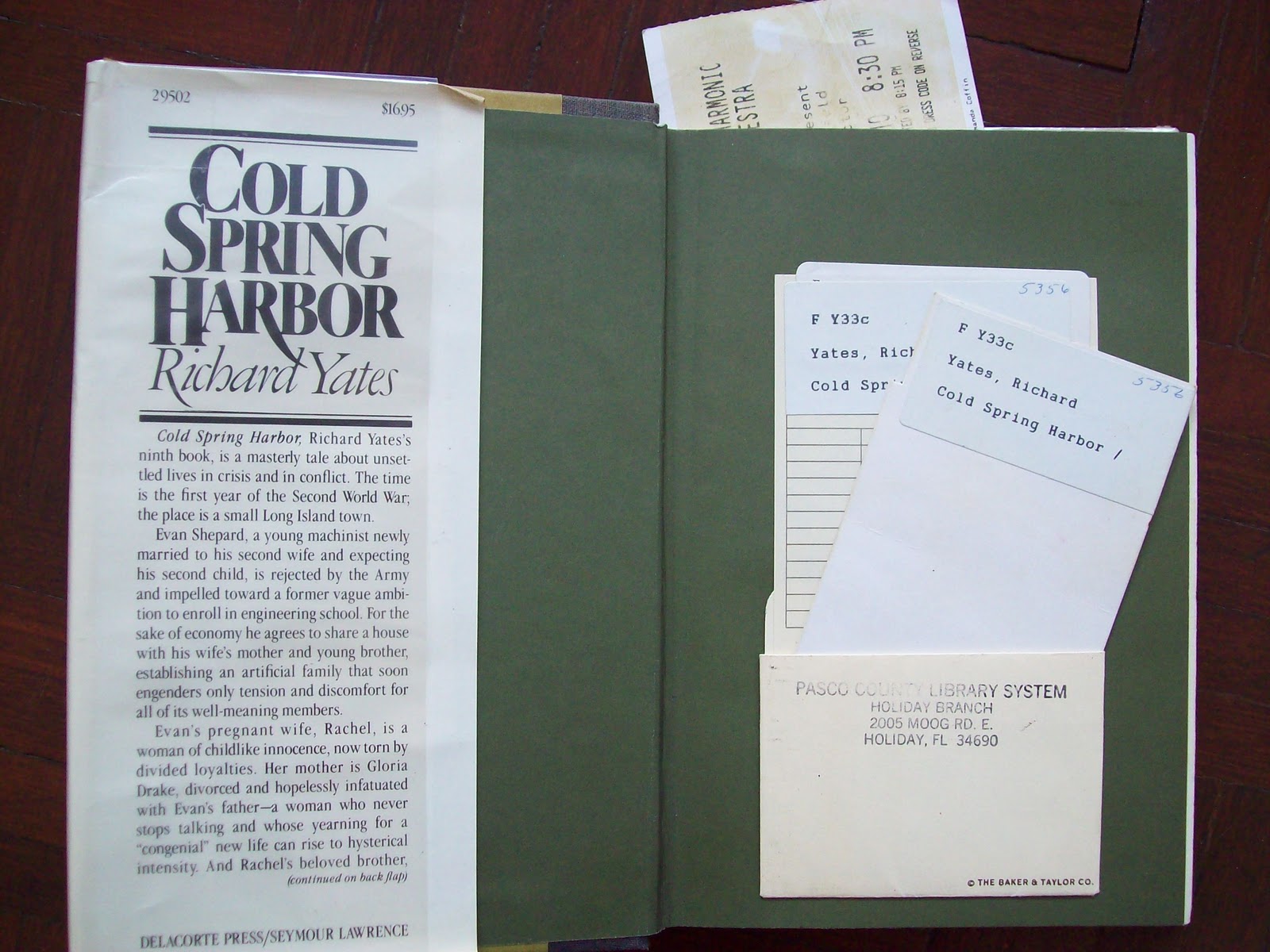 Bookface Cold Spring Harbor, by Richard Yates