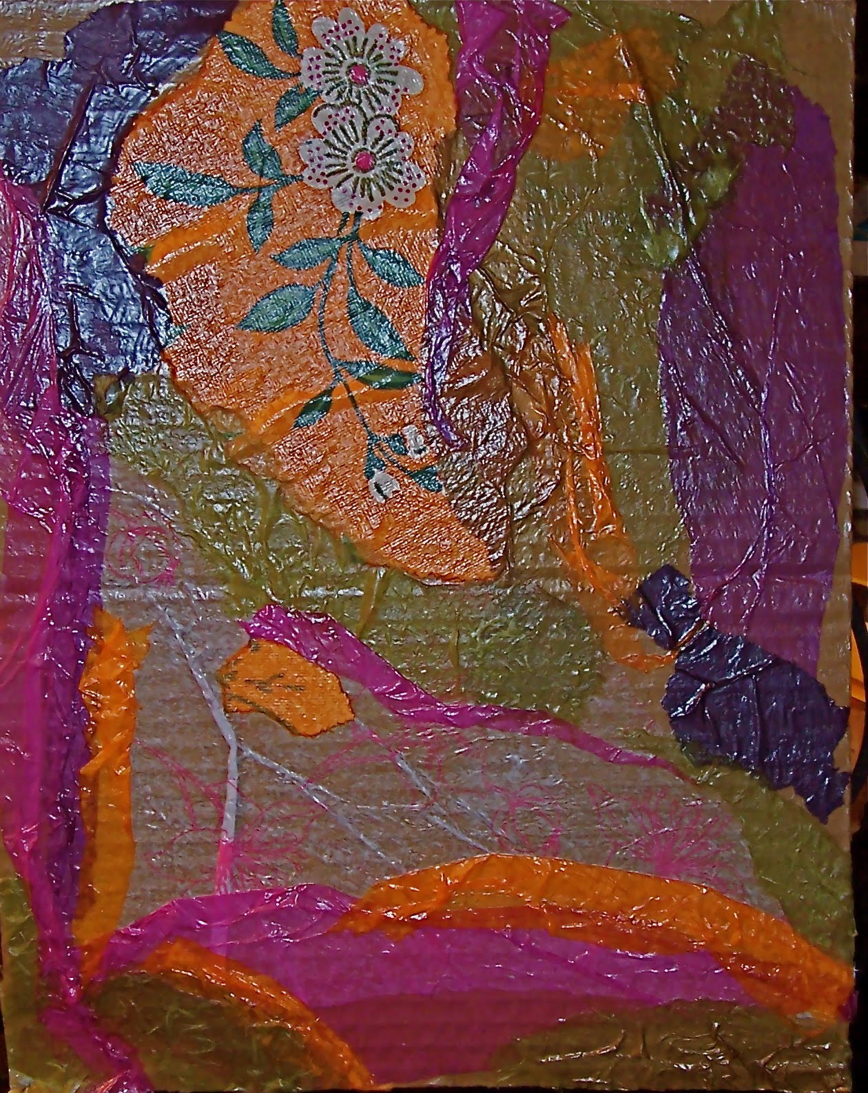 Art Life Now Tissue Paper Collage with Flowers