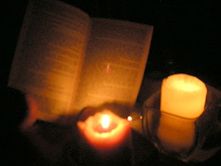 reading by candlelight, Honduras