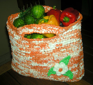 La Gringa's recycled plastic bag market bag, La Ceiba, Honduras