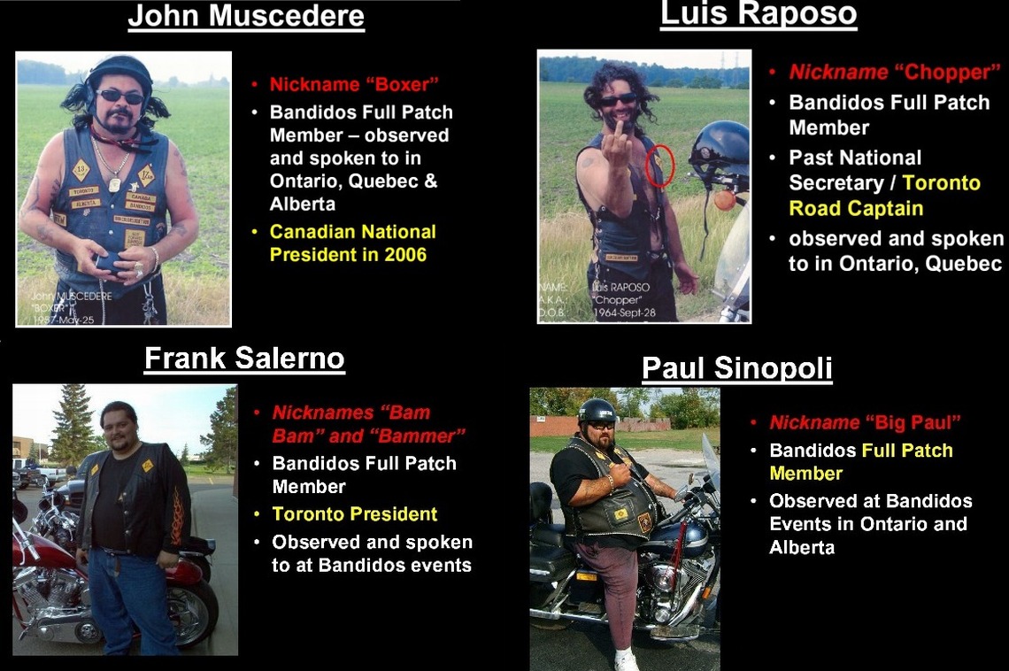 Bandidos Members Who Were Murdered In Shedden Ontario on April 8, 2006.